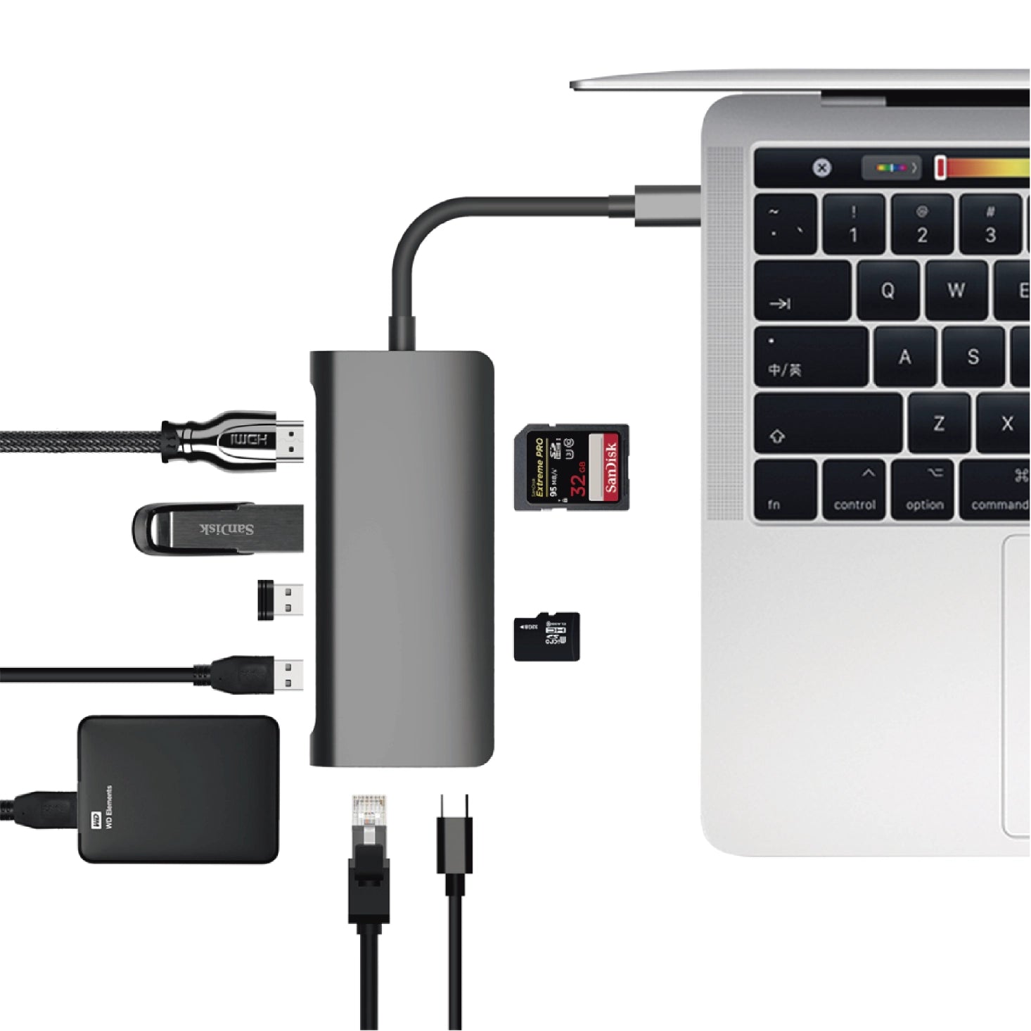 HUB conector 8 en 1